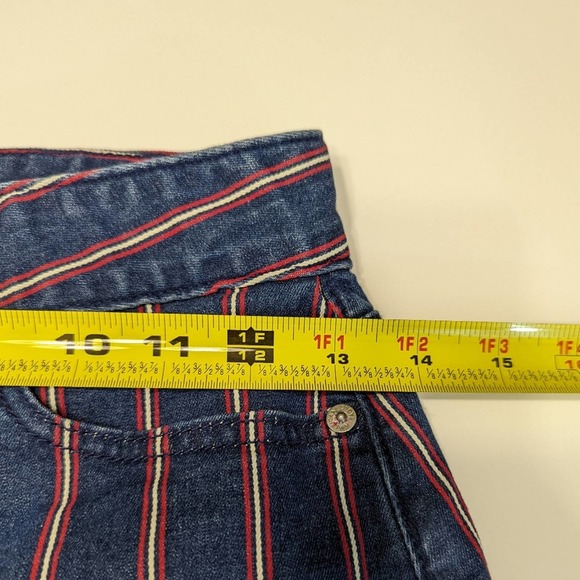 American Eagle Red White and Blue Striped Super Stretch Skirt - Picture 7 of 8